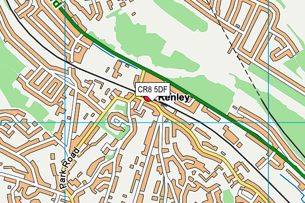 CR8 5DF map - OS VectorMap District (Ordnance Survey)