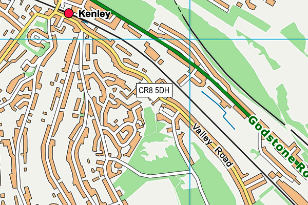 CR8 5DH map - OS VectorMap District (Ordnance Survey)