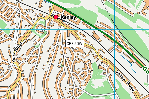 CR8 5DW map - OS VectorMap District (Ordnance Survey)