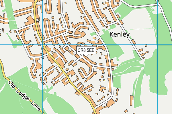 CR8 5EE map - OS VectorMap District (Ordnance Survey)