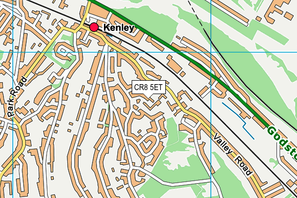 CR8 5ET map - OS VectorMap District (Ordnance Survey)
