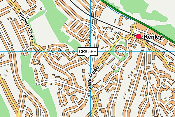 CR8 5FE map - OS VectorMap District (Ordnance Survey)