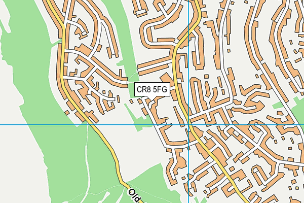 CR8 5FG map - OS VectorMap District (Ordnance Survey)