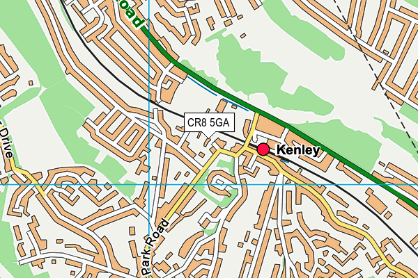 CR8 5GA map - OS VectorMap District (Ordnance Survey)