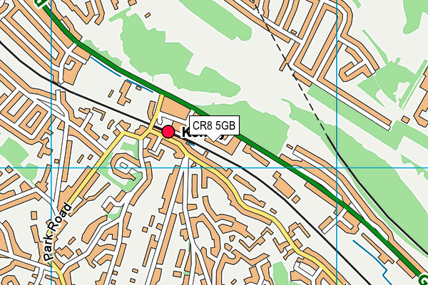 CR8 5GB map - OS VectorMap District (Ordnance Survey)