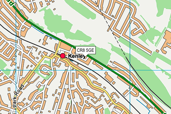 CR8 5GE map - OS VectorMap District (Ordnance Survey)