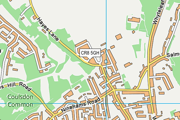 CR8 5GH map - OS VectorMap District (Ordnance Survey)