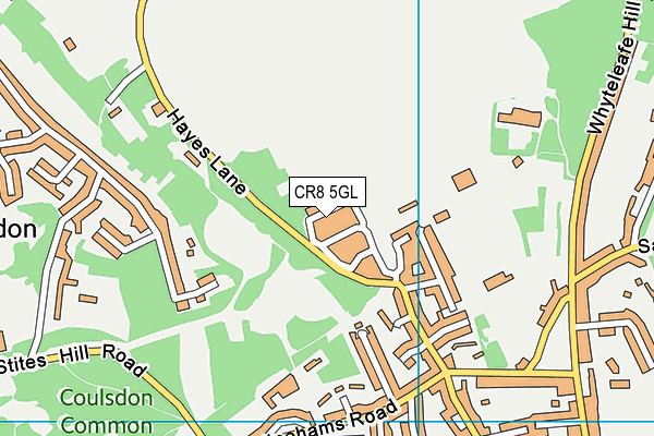 CR8 5GL map - OS VectorMap District (Ordnance Survey)