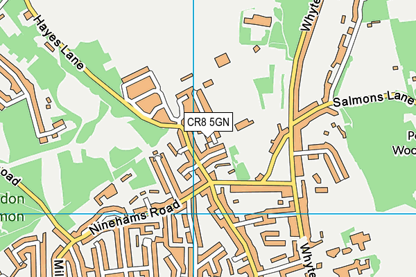 CR8 5GN map - OS VectorMap District (Ordnance Survey)