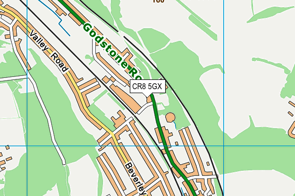 CR8 5GX map - OS VectorMap District (Ordnance Survey)