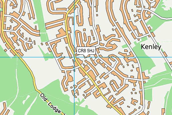 CR8 5HJ map - OS VectorMap District (Ordnance Survey)