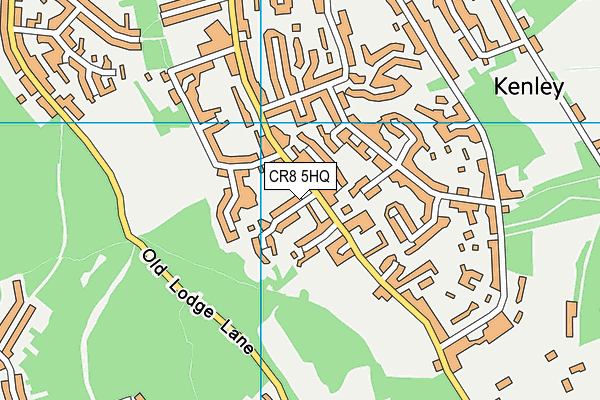 CR8 5HQ map - OS VectorMap District (Ordnance Survey)