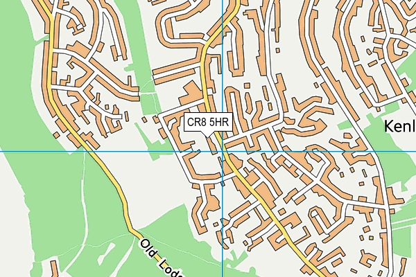 CR8 5HR map - OS VectorMap District (Ordnance Survey)