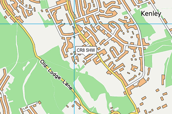 CR8 5HW map - OS VectorMap District (Ordnance Survey)