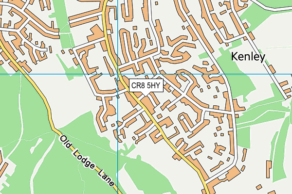 CR8 5HY map - OS VectorMap District (Ordnance Survey)