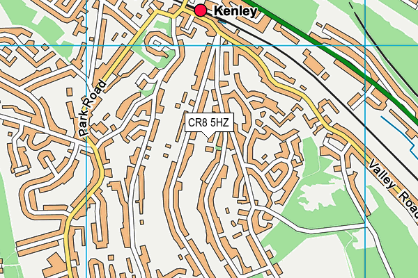 CR8 5HZ map - OS VectorMap District (Ordnance Survey)