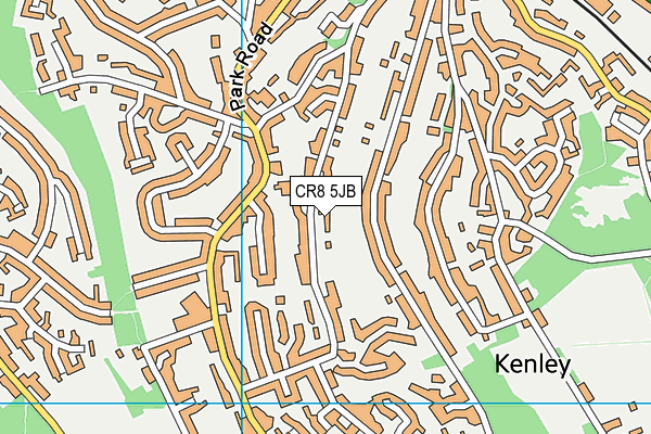 CR8 5JB map - OS VectorMap District (Ordnance Survey)