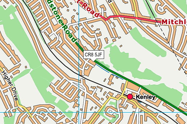 CR8 5JF map - OS VectorMap District (Ordnance Survey)