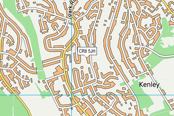 CR8 5JH map - OS VectorMap District (Ordnance Survey)