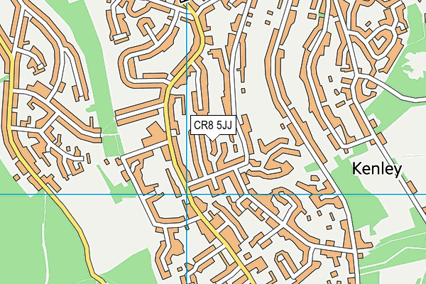 CR8 5JJ map - OS VectorMap District (Ordnance Survey)
