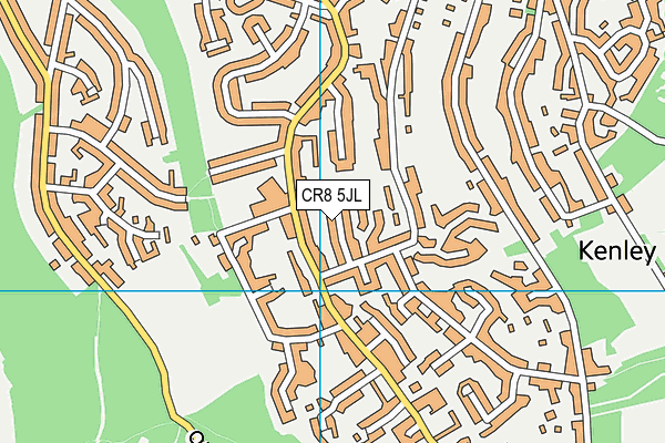 CR8 5JL map - OS VectorMap District (Ordnance Survey)