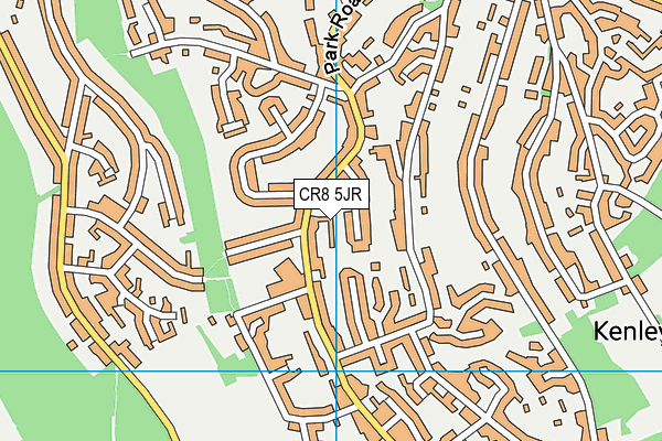 CR8 5JR map - OS VectorMap District (Ordnance Survey)