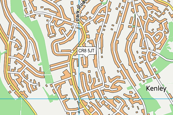 CR8 5JT map - OS VectorMap District (Ordnance Survey)