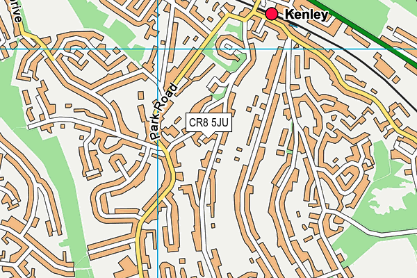 CR8 5JU map - OS VectorMap District (Ordnance Survey)