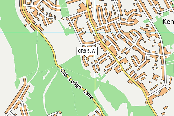 CR8 5JW map - OS VectorMap District (Ordnance Survey)