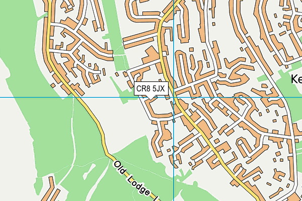 CR8 5JX map - OS VectorMap District (Ordnance Survey)