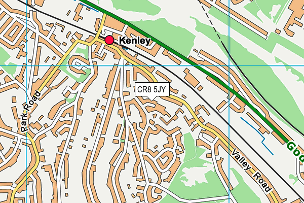 CR8 5JY map - OS VectorMap District (Ordnance Survey)