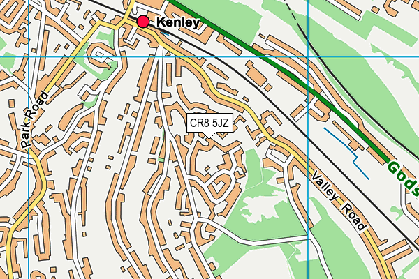 CR8 5JZ map - OS VectorMap District (Ordnance Survey)