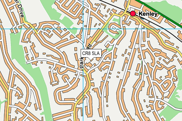 CR8 5LA map - OS VectorMap District (Ordnance Survey)