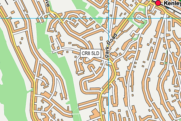 CR8 5LD map - OS VectorMap District (Ordnance Survey)