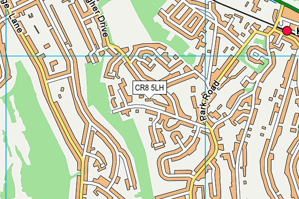 CR8 5LH map - OS VectorMap District (Ordnance Survey)
