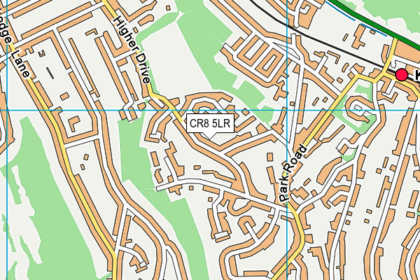 CR8 5LR map - OS VectorMap District (Ordnance Survey)