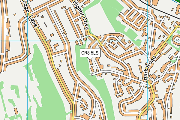 CR8 5LS map - OS VectorMap District (Ordnance Survey)