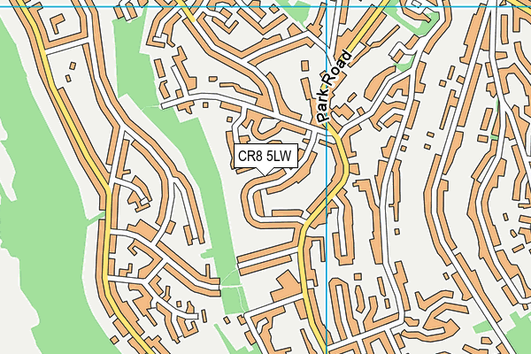 CR8 5LW map - OS VectorMap District (Ordnance Survey)