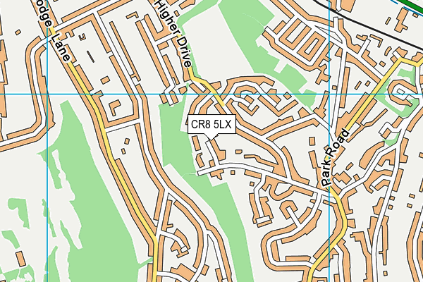 CR8 5LX map - OS VectorMap District (Ordnance Survey)