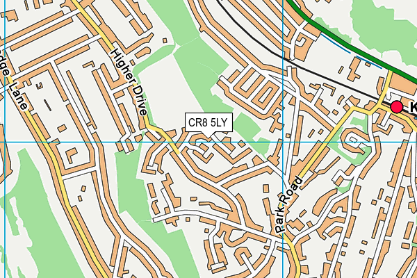 CR8 5LY map - OS VectorMap District (Ordnance Survey)
