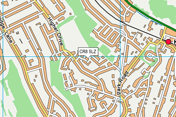 CR8 5LZ map - OS VectorMap District (Ordnance Survey)