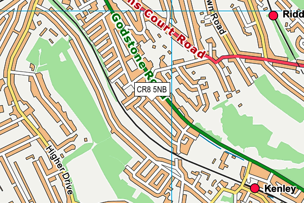 CR8 5NB map - OS VectorMap District (Ordnance Survey)