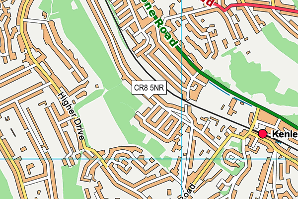 CR8 5NR map - OS VectorMap District (Ordnance Survey)