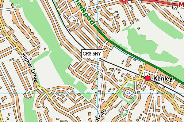 CR8 5NY map - OS VectorMap District (Ordnance Survey)