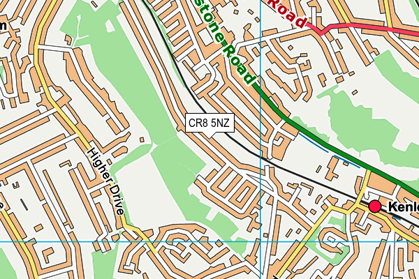 CR8 5NZ map - OS VectorMap District (Ordnance Survey)