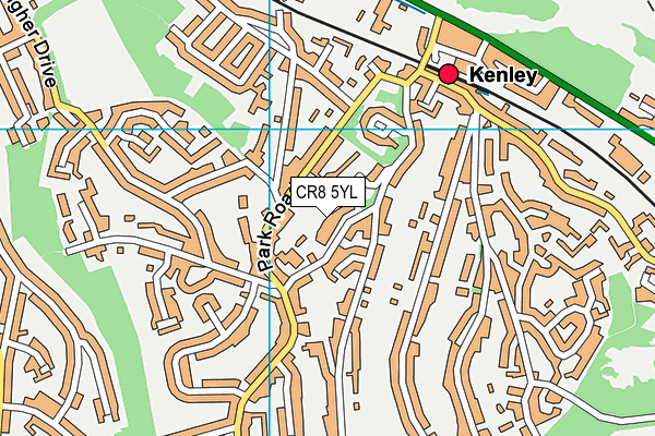 CR8 5YL map - OS VectorMap District (Ordnance Survey)