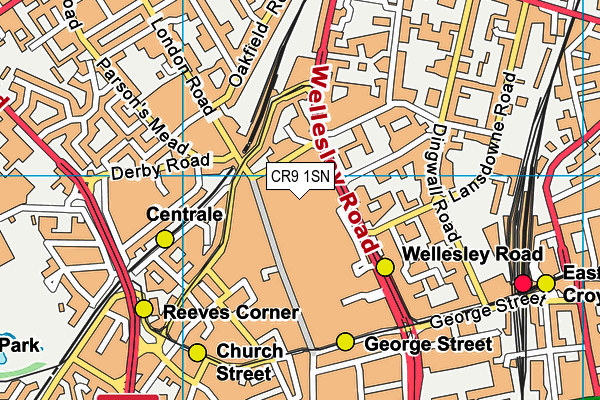 CR9 1SN map - OS VectorMap District (Ordnance Survey)