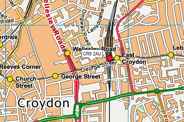 CR9 2AU map - OS VectorMap District (Ordnance Survey)