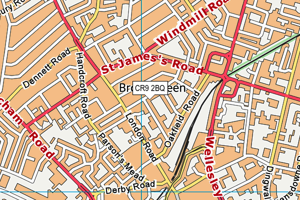 CR9 2BQ map - OS VectorMap District (Ordnance Survey)