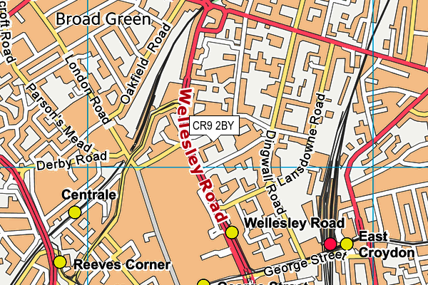 CR9 2BY map - OS VectorMap District (Ordnance Survey)